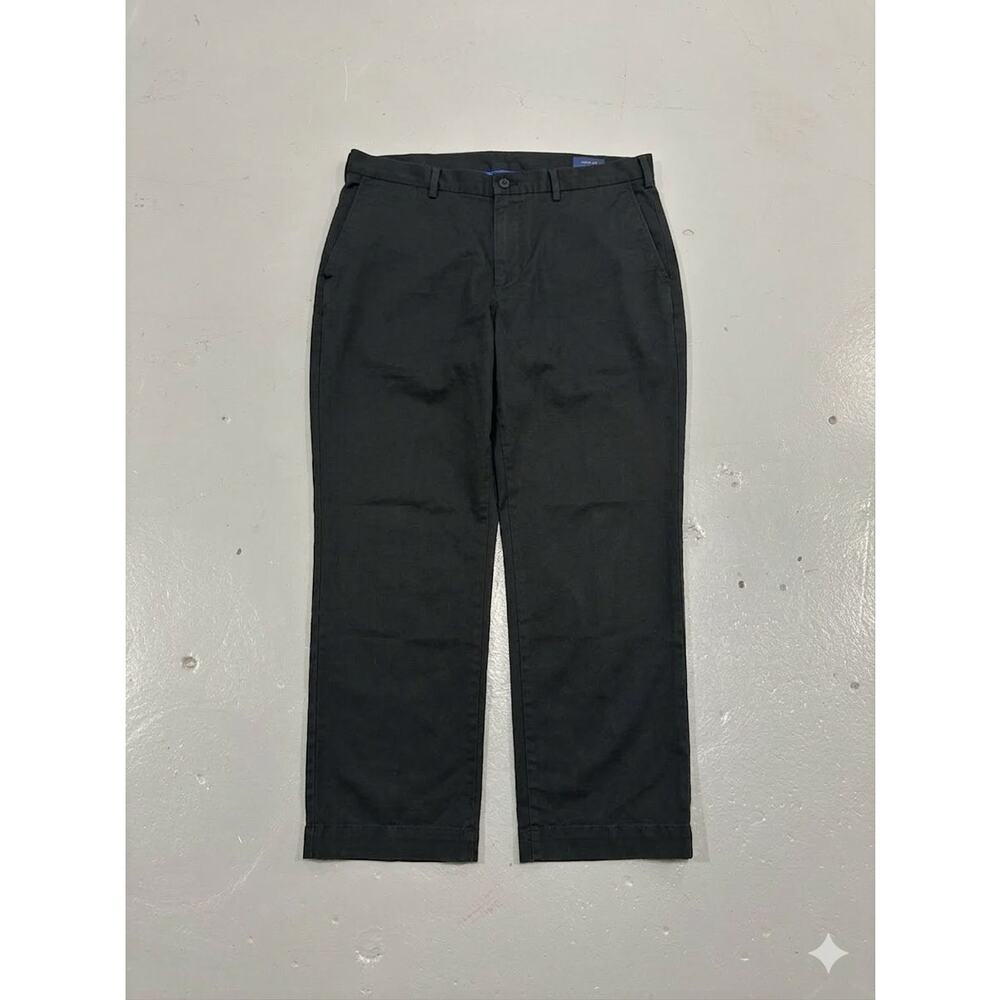 Polo Ralph Lauren Black Chinos 38x30 Stretch Classic Fit Mens Pants Flat Front